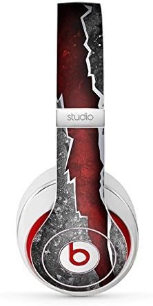 The Cracked Red Core Skin for The Beats by Dre Studio (2013+ Version) Headphones