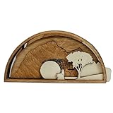 Mountain Top Creations Easter Creche – Empty Tomb Decor | Christian Easter Decor, Wooden Resurrection Scene, Easter Resurrection Tomb Scene Set for Home & Church