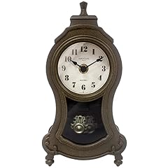 FOUNTAIN DESIGNS 10 " x 5 " Cogsworth Mantel Clock with Pendulum, Modern Famrhouse Style Wall FOUNTAIN DESIGNS 10 " x 5 " Cogsworth Mantel Clock with Pendulum, Modern Famrhouse Style Wall item