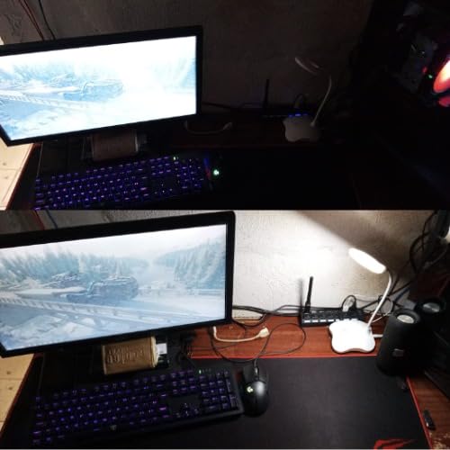 Luminária de Mesa com Haste Flexível Led Ferragens Paulista mais 1 Clip Organizador Fixador Adesivo