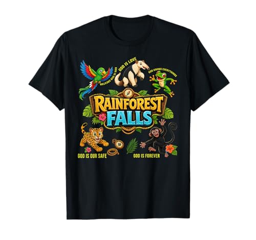 Rainforest Falls Animals VBS 2026 Bible Christian Vacation T-Shirt
