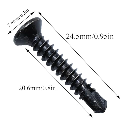 Tornillos autorroscantes acero inoxidable #8x1 pulg. negro 50 u miniatura 4