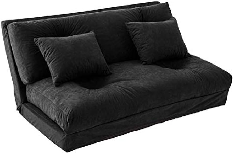 ブラック 3wayソファ 幅120cm ソファベッド 黒 Amazon｜ソファ 3WAYソファーベッド ソファベッド 3way 座椅子 カウチ