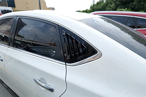 Ziwen 2X Sport Style Gloss Black Quarter Window Scoops Louvers For Nissan Sentra 2013-2019 (Gloss Black) #TOP1