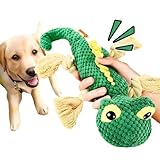 Stuffed Dog Toys, Big Dog Squeaky Toys, Plush Toys for Boredom and Stimulating, Cute Stuffing Lizards with Soft Squeaker, Fun Teething Pet Chew Toys