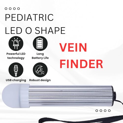 Image of Pediatric Vein Finder Portable & Rechargeable LED Vein Locator for Children, Infants, and Newborns Improved Vein Visibility for Pediatric and Neonatal Care (Glossy silver)