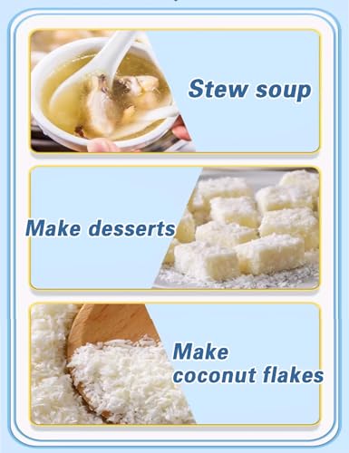 image for mentangzhao Coconut Meat（200g/7.1oz,1Pack/bag）Young Coconut For Ju