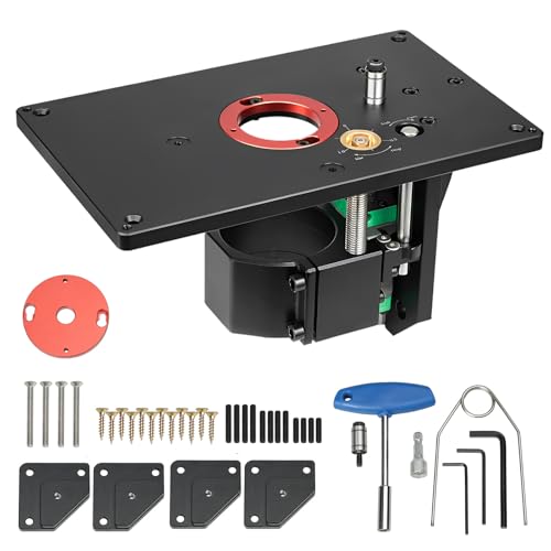 Oberfräsenhebetisch,Frästisch für Oberfräse,Router Tisch Lift Kit,Trimmen Maschine Invertiert Hubtisch Frästisch,Trimmmaschine Inverted Lifting Table Router Lift,für Holzbearbeitung