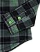 Minecraft Creeper Little Boys Flannel Shacket with Fleece Lining Plaid Gray/Green 6