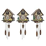 Cuckoo Clock for Wall Art: 12 Melodies, Volume Control, Music off option, Night Mode, Germany Style Black Forest Retro Traditional Wooden House Home Decor, Gifts for Family (8.1 X 22inch) - Image 2