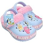 Bluey Zuecos Niña y Bebé con Forro de Invierno y Detalles Decorativos, Bingo Zapatos Antideslizantes sin Cordones con Correa (32 EU, Rosa Forro No Extraíble)