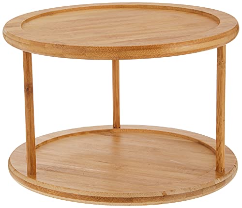 Lipper International 8302 Bamboo Wood 2-Tier 10" Kitchen Turntable #TOP1