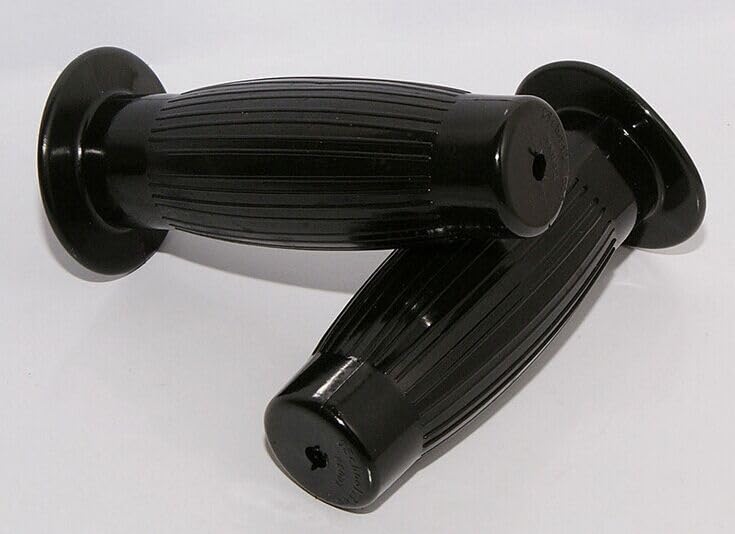 Puño de Manillar de Moto Vintage Negro 7/8