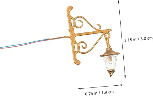 Miniatura 3 de HAKIDZEL Lámpara de pared LED en miniatura, 5 Uds., mini luces de casa de muñecas, lámpara de calle de casa de muñecas, lámpara de pared de casa de