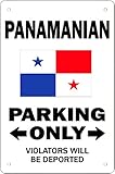 Lustiges Retro-Metall-Blechschild, Panamaischer Parkplatz, 