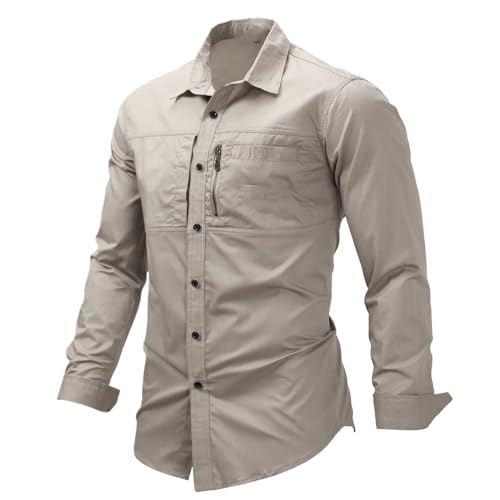 Camisa militar de manga larga transpirable con espacio para herramientas