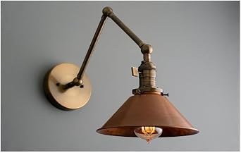 Copper Wall Lamps Rustic Swivel Wall Lights Industrial Light Antique Brass Aged Copper