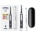 Produktbild Oral-B iO Series 4 Elektrische Zahnbürste/Electric Toothbrush, Doppelpack & 2 Aufsteckbürsten, 4 Putzmodi für Zahnpflege, Magnet-Technologie, Reiseetui, Designed by Braun, matt black/quite white