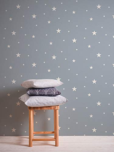 A.S. Création Vliestapete Day & Night glow in the dark Tapete leuchtet im Dunkeln 10,05 m x 0,53 m grau Made in Germany 324403 32440-3