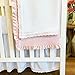 MEG ORIGINAL Baby Girl Blanket - Heirloom Collection - White with Pink Bows, 100% Cotton, Handmade in The USA (Crib: 30 x 51)