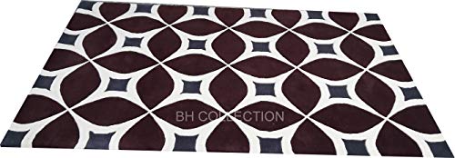 Image of Classical Look Plain Handmade Tufted Carpet with Super Soft & Pure Woolen Carpet for Your BEDROOMS & Living Room with 1 INCH Pile Height 6.0 X 8.0 FEET (180x240 cm) Multi