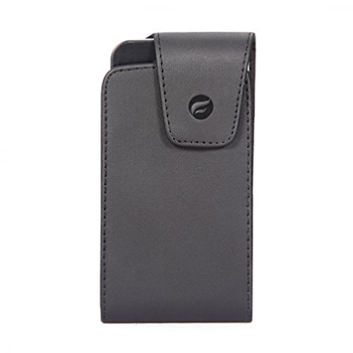 Vertical Black Leather Side Pouch Carrying Case Swivel Belt Clip with Holster Sleeve for T-Mobile Motorola Moto X - T-Mobile Nokia Lumia 635 - T-Mobile Nokia Lumia 810