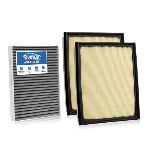 Image of 2*Engine Air Filters+1*Cabin Air Filter Fit for 2022-2026 Tundra 3.5L | 2023-2026 Sequoia 3.5L, 17801F4010, 87139-50110, 2Pcs, 99% Filtration Efficiency, Easy Install, Odor control, Right Size