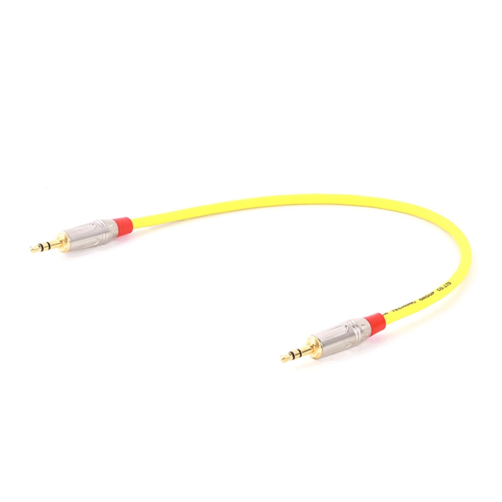 Câble de raccordement jack mâle TRS 3,5 mm 1/8 pouce vers jack mâle TRS 3,5 mm 1/8 pouce vers câble de raccordement droit for mixeurs PA 0,3 M-15 M(Yellow-RD,5 m)