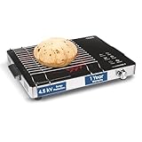 Glen 2200W Infrared Cooktop Stove with Grill Rack for Barbecue, Touch Control, Crystal Glass Plate, Digital Display, 4 Modes, Timer, Surge Protection, for Induction & Flat Bottom Utensils (SA-3077IR)