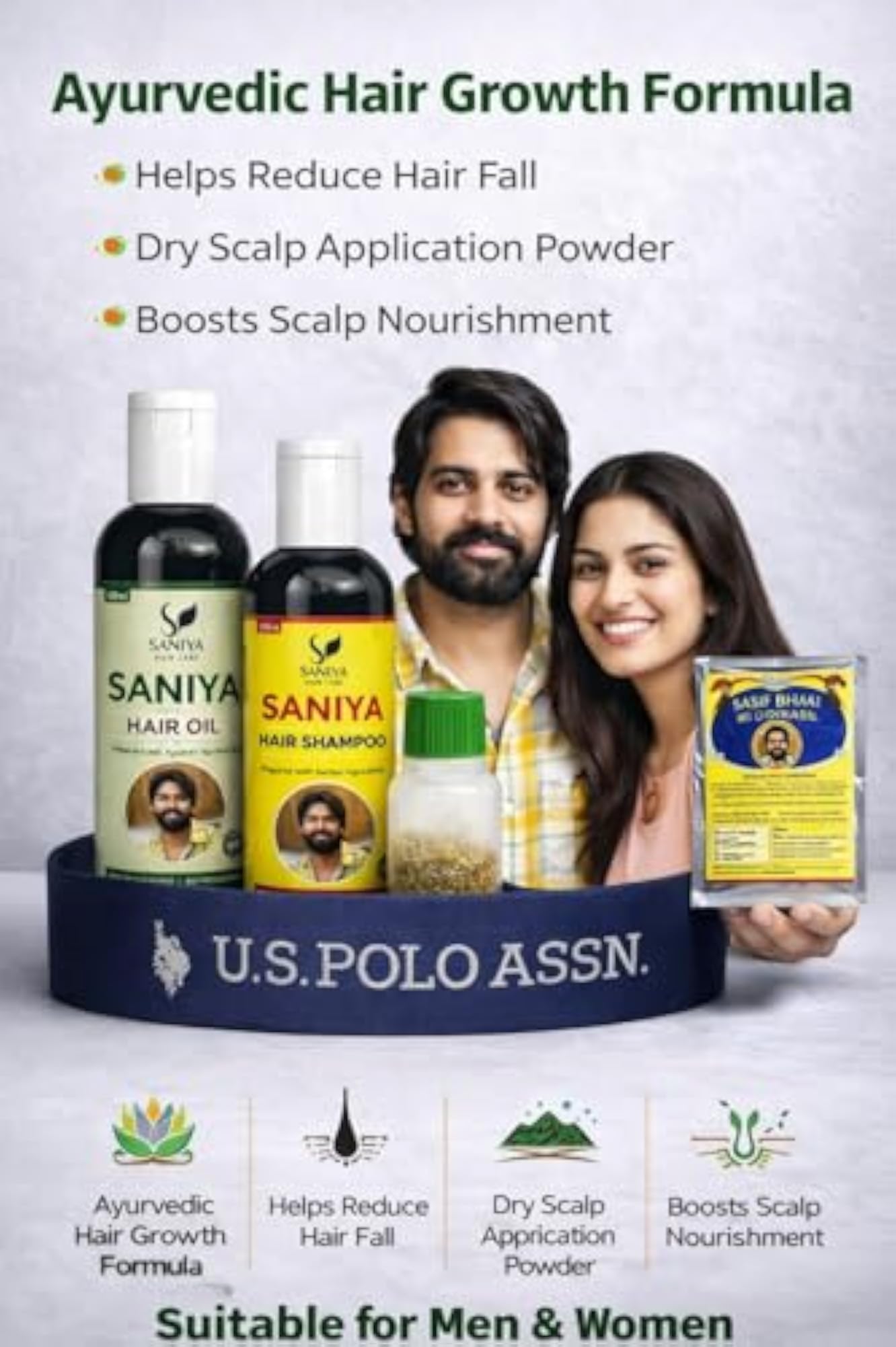 Saniya Herbal Hair Shampoo for Growth & Dandruff Control