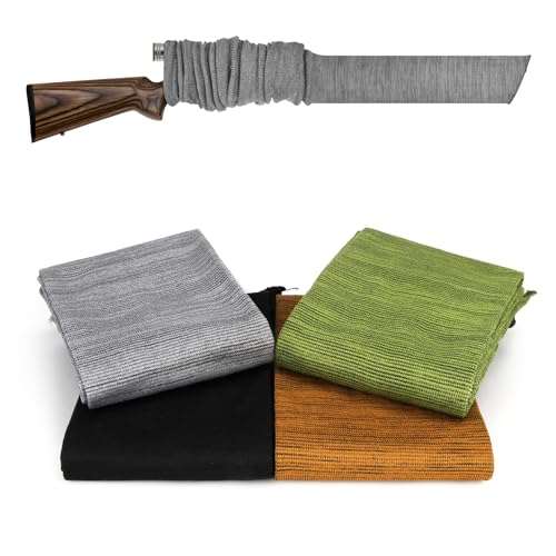 Avizon Lightweight Gun Socks for Rifles & Shotguns, 51 x 5 Inch Premium Firearm Protection Rifle Sleeve Sock with Drawstring Closure, Long Gun Storage Cover
