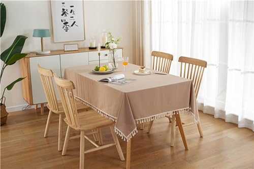 Nappe de table beige jaune pour des repas conviviaux en famille - 3