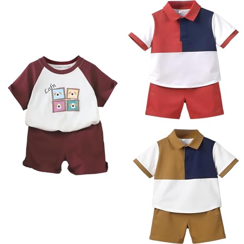 Image of Stylish Summer Wear Kids Clothing Sets (KDST102BR-KDST102RT-KDST95MR)