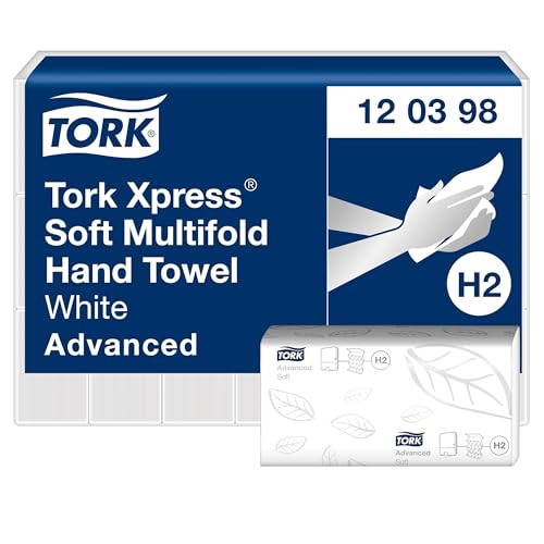 Essuie-mains interfoliés blancs Tork pour sanitaires et bureaux H2