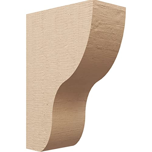 7"W x 14"D x 21"H Classic Greensboro Rough Cedar Woodgrain TimberThane Corbel, Primed Tan