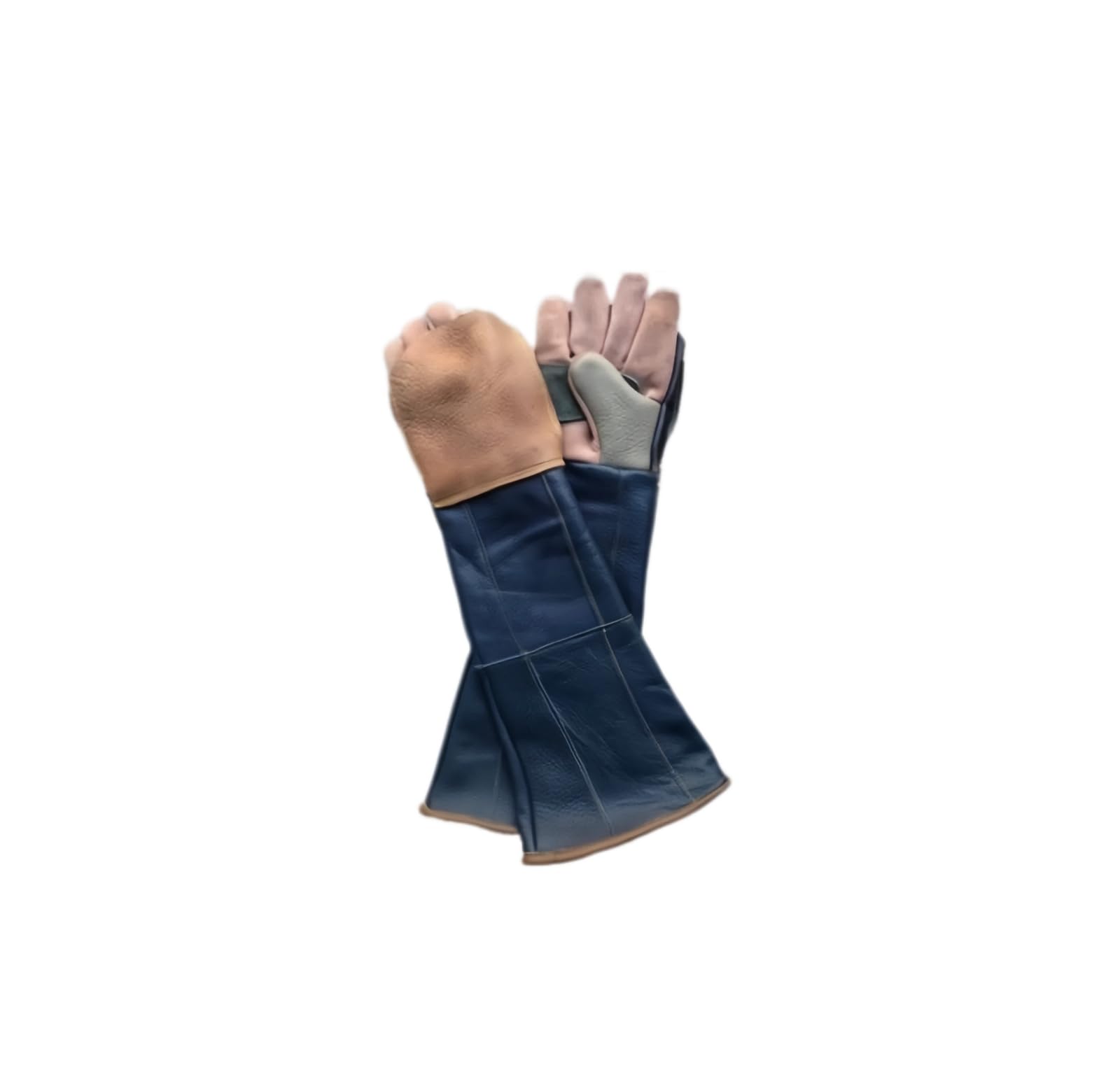 Guantes de manipulación de animales a prueba de mordeduras, 60 cm extendidos de cuero vacuno auténtico, antimordeduras, antiarañazos, resistentes a desgarros, para entrenamiento de perros, aseo de
