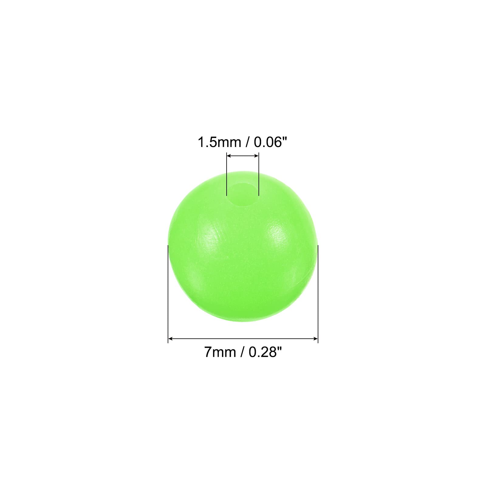 PATIKIL Luminous Fishing Beads, Plastic Glow Fishing Bait Eggs Rig Bead Tackle Tool