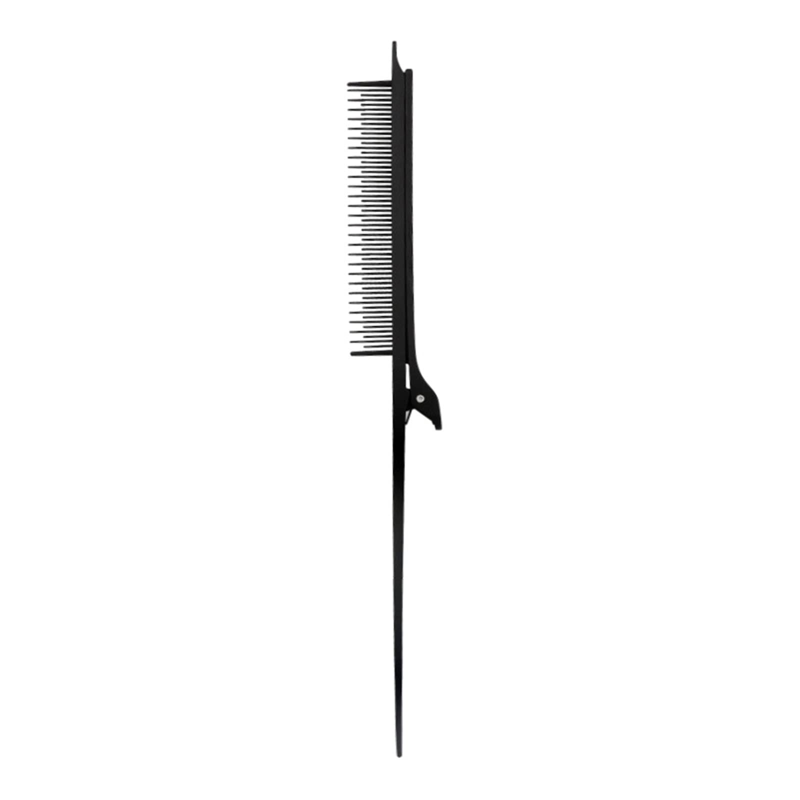DieffematicSZ Grzebień Hair Cutting Zonal Comb Modeling Plastic Hairpin Tail Comb (Color : Schwarz)