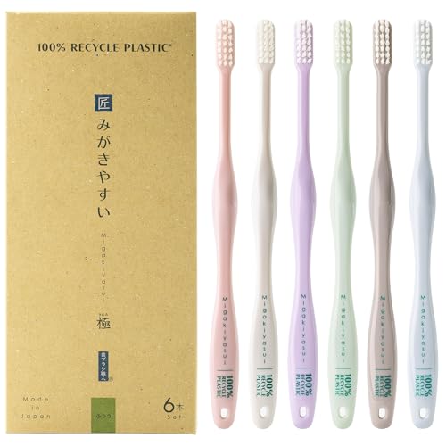 ライフレンジ みがきやすい歯ブラシECO 極(ふつう)6本セット【田辺重吉考案】のサムネイル