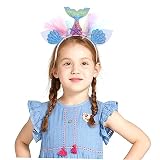 Cerceau de cheveux de fête de sirène : queue de sirène, étoile de mer, coquillage, décoration en maille avec des détails exquis qui les rendent attrayants et amusants.
