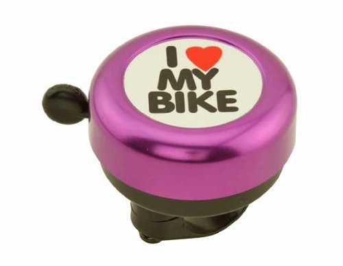 I Love My Bicycle Bell Purple.