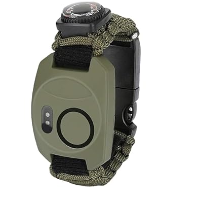 Kagbeni Paracord Bracelet - 8-in-1 Multifunctional Kit with Fire Starter, Whistle, Rescue Parachute Cord, Thermometer, Compass, SOS LED Light, 130DB Alarm for Hiking and Camping