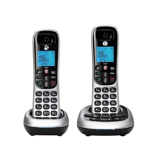 CD4012 DECT 6.0 Cordless Phone with Answering Machine and Call Block, Silver/Black, 2 Handsets-image-37
