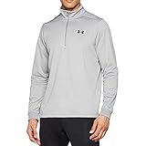 Under Armour Men's Armour Fleece 1/2 Zip, Steel Light Heather (035)/Black, Large