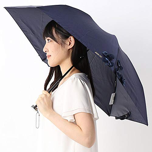 アナスイ（オーロラ）（ANNA SUI）晴雨兼用日傘/遮光/UV加工　ネイビー