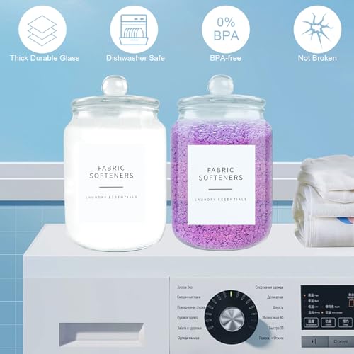 Pots de rangement pour accessoires de chambre et buanderie en verre de qualité supérieure