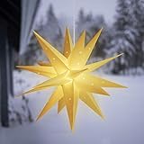 ⭐️ EINZIGARTIGES DESIGN: Der 3D-Stern hat einen Durchmesser von 60 cm und setzt sich insgesamt aus 18 widerstandsfähige Spitzen zusammen, was ihn zu einem stylischen Blickfang macht.