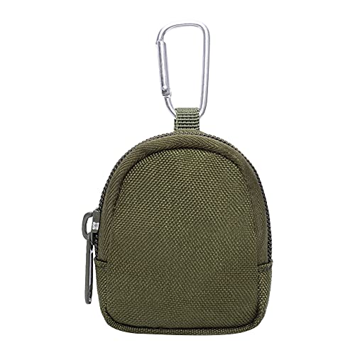 CRGANGZY Estuche portátil de Transporte Monedero Protector Bolsa táctica para latas, Paquete de Nailon Monedero Resistente al Desgaste Estuche para Llaves (Verde Militar) Cover