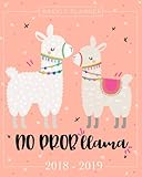2018-2019 Planner Weekly And Monthly: Academic Calendar + Schedule Organizer and Journal Notebook | Inspirational Quotes And Llama Lettering Cover | ... July 2019 (2018–2019 Pretty Simple Planners)