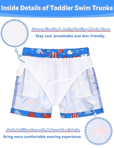 Image of Olreco Toddler Swim Trunks Baby Boy Bathing Suit Quick Dry Kids Swimsuits Boys Board Shorts Kids Swim Shorts Boys' Swimwear